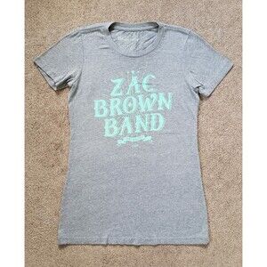 Zac Brown Band Concert T-Shirt Jekyll & Hyde 2015 Tour Gray Women's Size Small